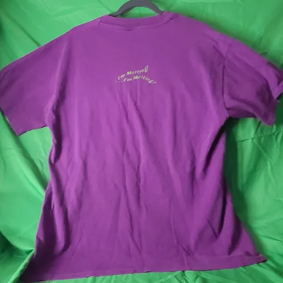 Vintage Single Stitch Wizard Of Oz Wicked Witch T Shirt Size XL USA Purple